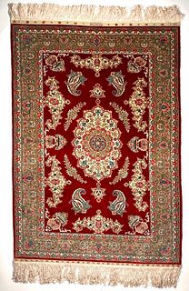 Persian Silk Qum Carpet