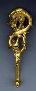 An Ancient Chinese Gilt Bronze Belt Hook