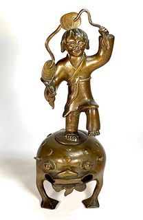 Chinese Liu Haichan Bronze Censer