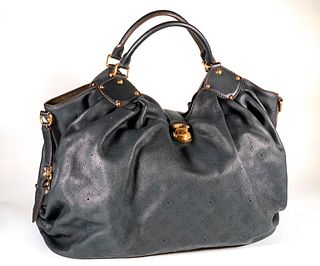 Louis Vuitton Mahina Lagon Black Leather Hobo Bag
