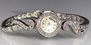 Ladies Le Coultre Diamond Bracelet Watch