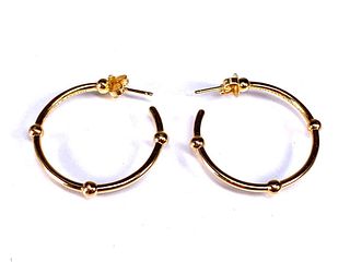 Pair of Tiffany & Co. 18K Yellow Gold Earrings