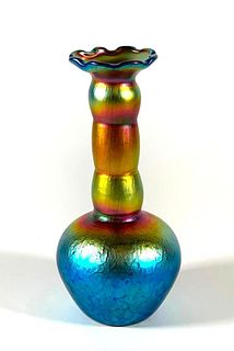 Lundberg Iridescent Art Glass Vase