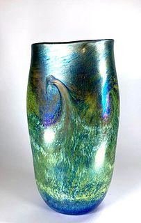 Norman Stuart Clarke Art Glass Vase
