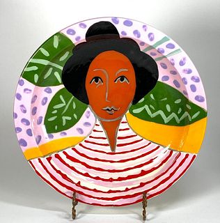 Glazed Ceramic Platter, Contemporary