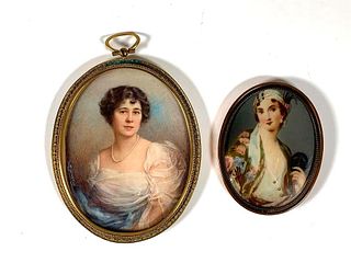 Two Portrait Miniatures