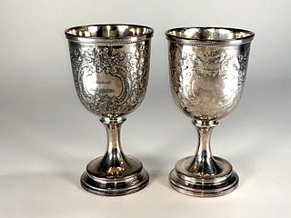 Pair of Silver Plated Goblets
