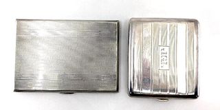 Two Silver Cigarette Cases