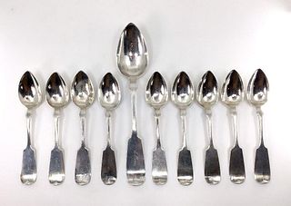 10 Coin Silver Spoons, H.T.Cook and Co.
