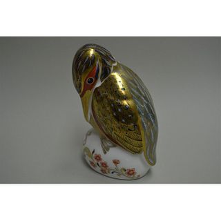 ROYAL CROWN DERBY KINGFISHER PAPERWEIGHT