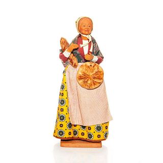 VINTAGE FLORENCE CLAY POTTERY FIGURINE, BAKER WOMAN