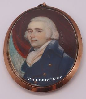 Miniature Portrait Plaque of a Gentleman.
