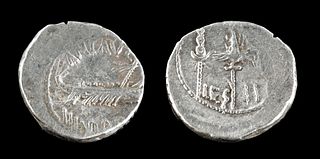 Roman Silver Legionary Denarius of Mark Antony