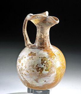 Tall / Gorgeous Roman Glass Trefoil Oinochoe