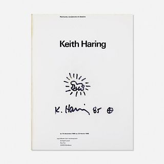 Keith Haring, Drawing in exhibition catalog from CAPC Museum of Contemporary Art, Bordeaux, France