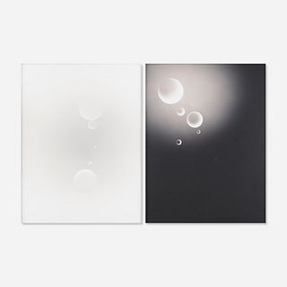 Camille Solyagua, Photogram #037; Untitled Photogram (Bubbles) (two works)
