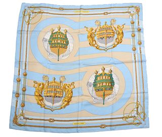Hermes "Chateau D'Arriere" Silk Scarf