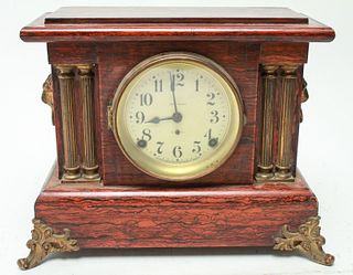 Seth Thomas Adamantine Veneered Mantle Clock