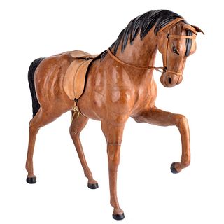 Leather Wrapped Galloping Horse