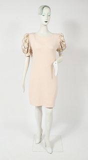 St. John Vintage Knit Dress with Puff Sleeves