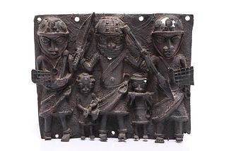 Benin Bronze Warrior Plaque Reproduction