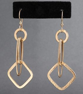 Milor Italian 14K Yellow Gold Geometric Earrings