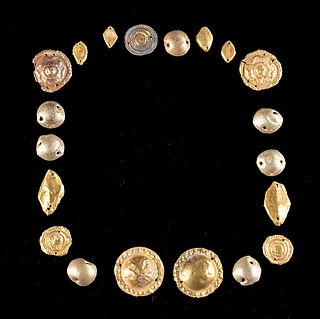 Lot of 20 Greek Gold Clothing Ornaments - 6 g