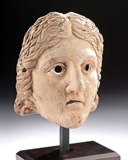 Expressive Roman Terracotta Actor's Mask (Female) w/ TL