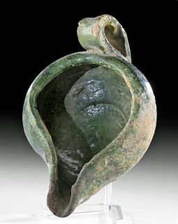 10th C. Islamic Glazed Pottery Oil Lamp