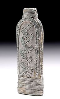 Scythian Bronze Sheath Chape with Silvery Patina