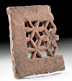 18th C. Indian Sandstone Window Fragment - Jali