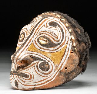 20th C. Papua New Guinea Iatmul Coconut 'Skull'