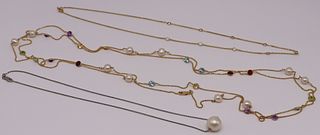 JEWELRY. 14kt Gold Necklace Grouping.