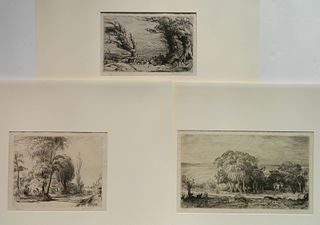 3 Adolphe Beaufrere etchings