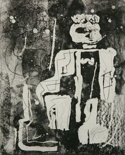 Louise Nevelson etching and aquatint