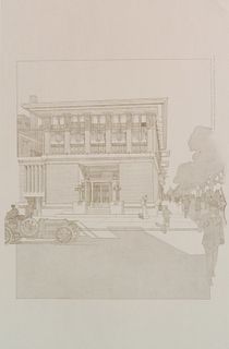 after Frank Lloyd Wright lithograph