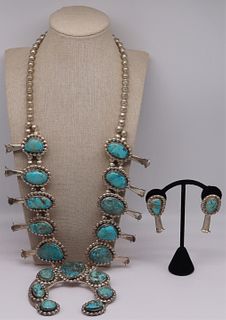 JEWELRY. Signed Etsitty Sterling and Turquoise