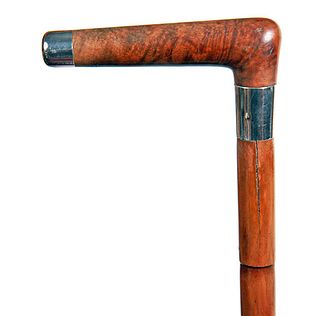 Briar and Silver Suitcase Cane