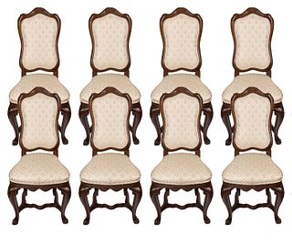A SET OF EIGHT DINING CHAIRS, EARLY 20TH CENTURY