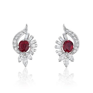 Tiffany & Co. Ruby and Diamond Earclips