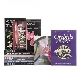 Books on Orchids. Orchids of Jamaica / Orchids as House Plants / Easy Orchids / Orchids of Brazil... Pieces: 12.