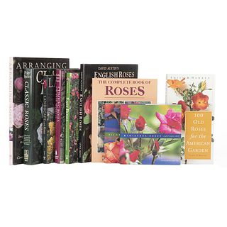 Books on Roses. Climbing Roses of the World / Landscape with Roses / Classic Roses / English Roses / Arranging Roses... Pieces: 10.