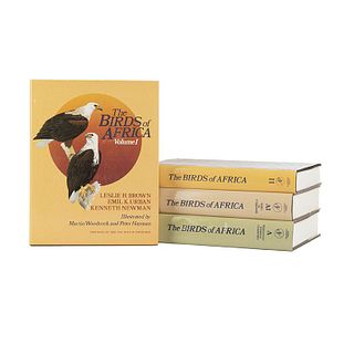 Various Authors. The Birds of Africa. New York: Academic Press, 1982. Tomes I - II and IV - V. Pieces: 4.