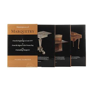 Ramond, Pierre. Masterpieces of Marquetry. Los Angeles: The J. Paul Getty Museum, 2000. Tomes I - III. Pieces: 3.
