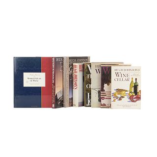Johnson, Hugh. About Wine. The Atlas of German Wines/ Vintage: The History of Wine/ Wine Cellar: A Wine and Food Companion... Pieces: 8.