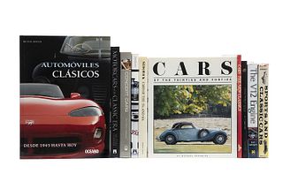 Books on Automobiles. The V12 Engine / Cars of the 50's / Wheels / Motorcars of the Classic Era... Pieces: 10.