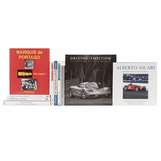 Books on Drivers and Races. Marquis de Portago / Driving Ambition / American Sports Cars Racing / Carrera Panamericana... Pieces: 10.