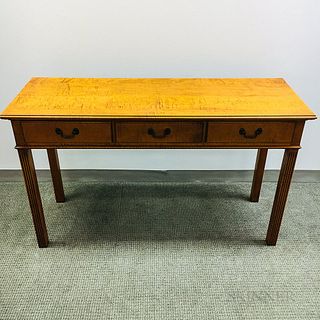 Eldred Wheeler Federal-style Tiger Maple Hall Table