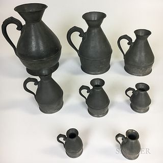 Six Pewter Measures