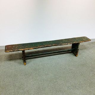 Green-painted Pine Bench